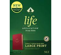 NLT Life Application Study Bible, Third Edition, Large Print: New Living Translation, Life Application Study Bible, Berry, Red Letter, Leatherlike