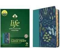 NLT Life Application Study Bible, Third Edition, Large Print: New Living Translation, Meadow Teal, Leatherlike, Life Application Study, Indexed, Red Letter, With Ribbon Marker