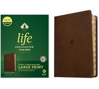 NLT Life Application Study Bible, Third Edition, Large Print: New Living Translation, Rustic Brown Leaf, Leatherlike, Red Letter