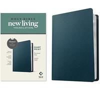 NLT Personal Size Giant Print Bible, Filament Edition: New Living Translation, Navy Blue, Genuine Leather, Personal Size, Filament Enabled Edition, Red Letter