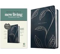 NLT Personal Size Giant Print Bible, Filament Enabled (LeatherLike, Navy Vines, Red Letter)