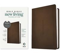 NLT Premium Value Compact Bible, Filament Enabled Edition (Leatherlike, Dark Brown Framed Cross)
