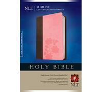 NLT Slimline Center Column Reference Bible Brown/Pink TuTone Leather Like (Slimline Reference: Nltse)