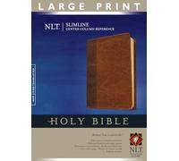 NLT Slimline Center Column Reference Bible, Large Print: New Living Translation Brown / Tan TuTone Leather Like Slimline Center Column Reference