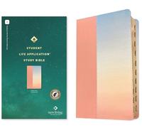 NLT Student Life Application Study Bible, Filament Enabled: New Living Translation, Ombre Pink, Leatherlike, Student Life Application Study, Filament Enabled, Indexed, Red Letter With Ribbon Marker