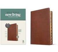 NLT Super Giant Print Bible, Filament Enabled Edition (Red Letter, Leatherlike, Brown, Indexed)