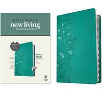 NLT Super Giant Print Bible, Filament Enabled Edition (Red Letter, Leatherlike, Peony Rich Teal, Indexed)