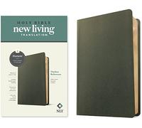 NLT Thinline Reference Bible, Filament Edition, Green: New Living Translation, Olive Green, Genuine Leather, Thinline Reference Bible, Filament Enabled Edition, Red Letter