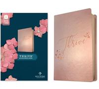 NLT THRIVE Devotional Bible for Women, Filament Enabled (LeatherLike, Rose Metallic)