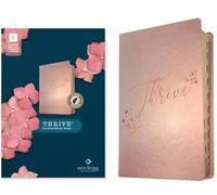 NLT THRIVE Devotional Bible for Women, Filament Enabled (LeatherLike, Rose Metallic, Indexed)