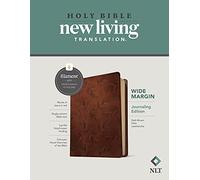 NLT Wide Margin Bible, Filament Enabled Edition (Red Letter, Leatherlike, Dark Brown Palm)