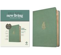NLT Wide Margin Bible, Filament Enabled (LeatherLike, Sage Green Palm, Red Letter)