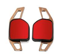 NLTNJI Shifter Paddles for Seat Leon Cupra 4F 5F MK3 MK4 Ibiza 6F Arona Ateca ST Alhambra ABS Carbon Fiber Print Car Steering Wheel Paddle Shifters Car Parts(Brown)
