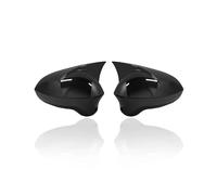 NLTNJI Side Wing Mirror Cover For Seat Ibiza Mk4 6J Rear Mirror Cover Bright Piano Black View Case Protector Cap 2009-2017 ABS Plastic 2 Pcs FR Bat Style Wing Mirror Covers(ABS Black)
