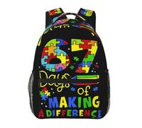 NLWQEKV 67 Days Of Making A Difference Autism Six Seven Meme Backpack for Women and Men, Lightweight Laptop Daypack with Double Shoulder Straps, Stylish Travel Companion