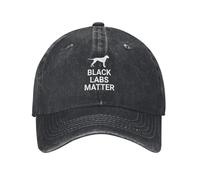 NLWQEKV Black Labs Matter Hat Adjustable Baseball Cap Washed Denim Vintage Dad Trucker Hat Curved Brim Headwear