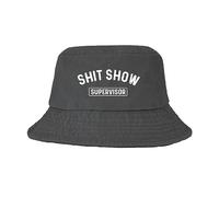 NLWQEKV Bucket Hat Shit Show Supervisor Hat Bucket Hat for Womens Bucket Hat Funny Bucket Hat