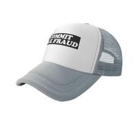 NLWQEKV Commit Tax Fraud Baseball Cap for Men Women Adjustable Mesh Trucker Hat Gray