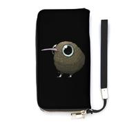 NLWQEKV Cute Fat Kiwi Bird Wristlet Wallet Leather Long Card Holder Purse Slim Clutch Handbag for Women