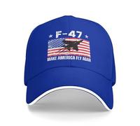 NLWQEKV F-47 Fighter Jet Hat Make America Fly Again Baseball Cap Trucker Hats Blue