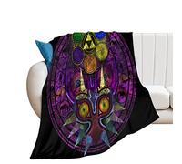 NLWQEKV Fleece Blanket Plush,Majora's Mask Stained Glass,Microfiber Fuzzy Soft Cozy Flannel Throw Blankets for Couch,Bed,Sofa,Camping,Travel, White-style-12, 50'x60'