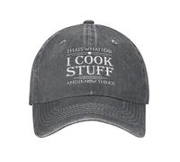 NLWQEKV Funny Hat That's What I Do I Cook Stuffs Hat Men Baseball Hat Graphic Cap Deep Heather
