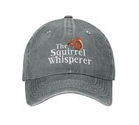 NLWQEKV Funny Squirrel Hat The Squirrel Whisperer Hat for Men Dad Hat Fashionable Hats Gray