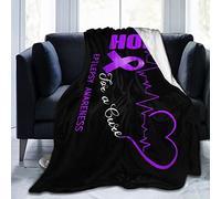 NLWQEKV Hope for A Cure Epilepsy Awareness Blanket Printed Flannel Throw Blanket 80"X60" Anti-Pilling Blanket Bed Sofa Living Room Bedroom