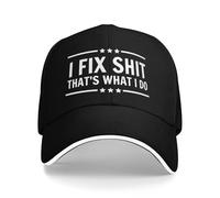 NLWQEKV I Fix Shit That's What I Do Baseball Cap Hat Black