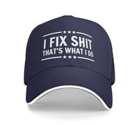 NLWQEKV I Fix Shit That's What I Do Baseball Cap Hat Navy Blue