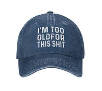 NLWQEKV I'm Too Old for This Shit Cap Men Baseball Caps Graphic Hats Navy Blue