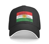 NLWQEKV Kurdistan Map Flag Kurdish Flag Hat Men Women Baseball Cap Funny Trucker Hat Black