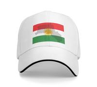 NLWQEKV Kurdistan Map Flag Kurdish Flag Hat Men Women Baseball Cap Funny Trucker Hat White