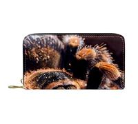 NLWQEKV Leather Zip Long Wallet Mexican Red Knee Tarantula Spider Personalise Purse