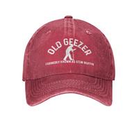 NLWQEKV Old Geezer Formerly Known As Stud Hat Men Baseball Cap Adjustable Hats Red