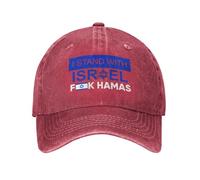 NLWQEKV We I Stand with Israel Hat Flag Hat Pray for Israel Strong Hat Support Israel Cap for Men Women Red