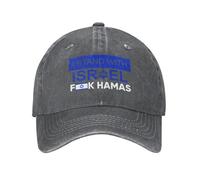 NLWQEKV We I Stand with Israel Hat Flag Hat Pray for Israel Strong Hat Support Israel Cap for Men Women Grey