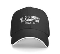 NLWQEKV Who's Going to Carry The Boats Hat Women Baseball Hats Cool Hat Black