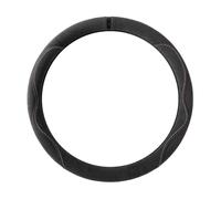 NLXZHJ Car Steering Wheel Cover for Genesis G80 2.5T, Anti-slip, Breathable, Suede Leather Steering Wheel Protector Car, Comfortable Grip,O-Black