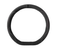 NLXZHJ Car Steering Wheel Cover for Porsche Panamera 4 Panamera 4S Panamera Turbo Panamera E-Hybrid, Anti-slip, Breathable, Suede Leather Steering Wheel Protector Car, Comfortable Grip,D-Black