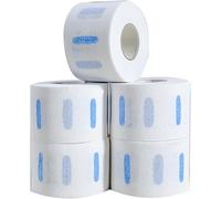 NM BEAUTY Barber Neck Strips - 5 Rolls 500 Strips Black & White, Disposable & Flexible Paper Neck Strips Barber Supplies for Barber Salon, Water Resistant (White, Pack of 1 Roll)
