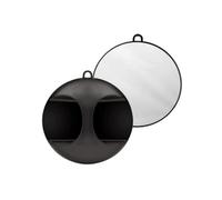NM BEAUTY Black Precision Round Mirror Black for Professional Barbers, Salons and Home Supplies
