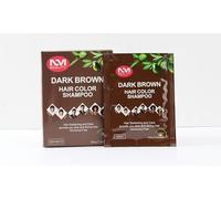 NM Beauty Dark Brown Hair Shampoo Instant Dark Brown Hair Dye Maintainer for Men and Women (Pack of 10)