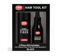 NM Beauty Hair Tool Kit, Best 2-in-1 Kit Set, Black Hair Building Fibers & Hair Styling Spray, Instantly Cover Sparse Hair Areas (Black)