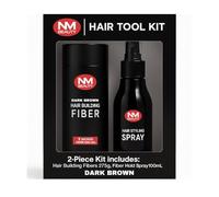 NM Beauty Hair Tool Kit, Best 2-in-1 Kit Set, Dark Brown Hair Building Fibers & Hair Styling Spray, Instantly Cover Sparse Hair Areas (Dark Brown)
