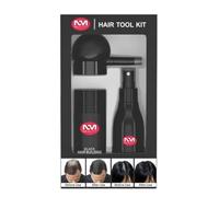 NM Beauty Hair Tool Kit, Best 3-in-1 Kit Set, Black Hair Building Fibers & Spray Applicator Pump & Hair Styling Spray, Instantly Cover Sparse Hair Areas (Black)