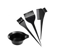 NM Beauty Professional Hair Dye Brush & Mixing Bowl Set, Tint Comb, Salon & Barber Hair Coloring Dyeing Kit, Comb Angled & Brush, 4Pcs set