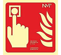 NM RD00A111 - Luminiscent Sign Alarm CTE Class B PVC 0.7mm 21 x 21 cm with CTE, RIPCI and Suitable for New Legislation