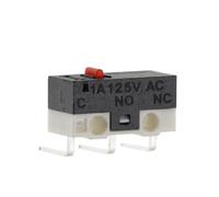 NMAOD 10PCS M-icro Limit Switch Momentary Push Button 1A 125V AC Mouse 3Pins Long Handle Roller Lever Arm SPDT 12X6X6MM