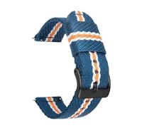 NMASDUYPU 18mm 20mm 22mm 24mm Replacement Watchband Diagonal Stripes Belt Watch Strap Wrist Bracelet W Quick Release Pins(Blue Wt Yl black BC,24mm)